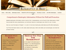 Tablet Screenshot of bankruptcyinbrief.com